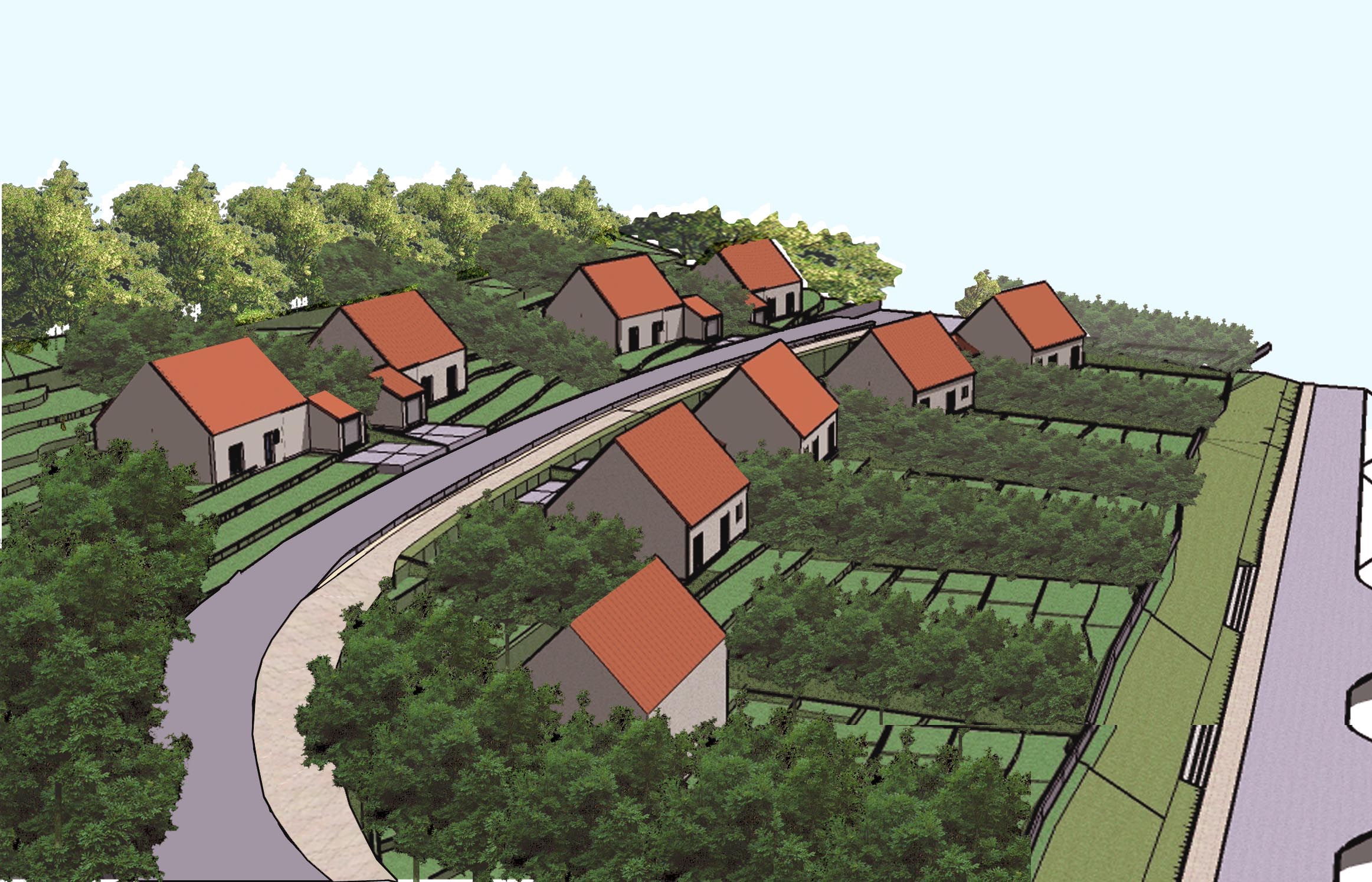 Dossier architectural lotissement "Cour de la Reine" Saint Désir